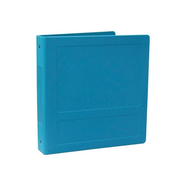 Omnimed 2" Molded Ring Binder, 3-Ring, Side Open, Holds 375 Sheets, Aqua